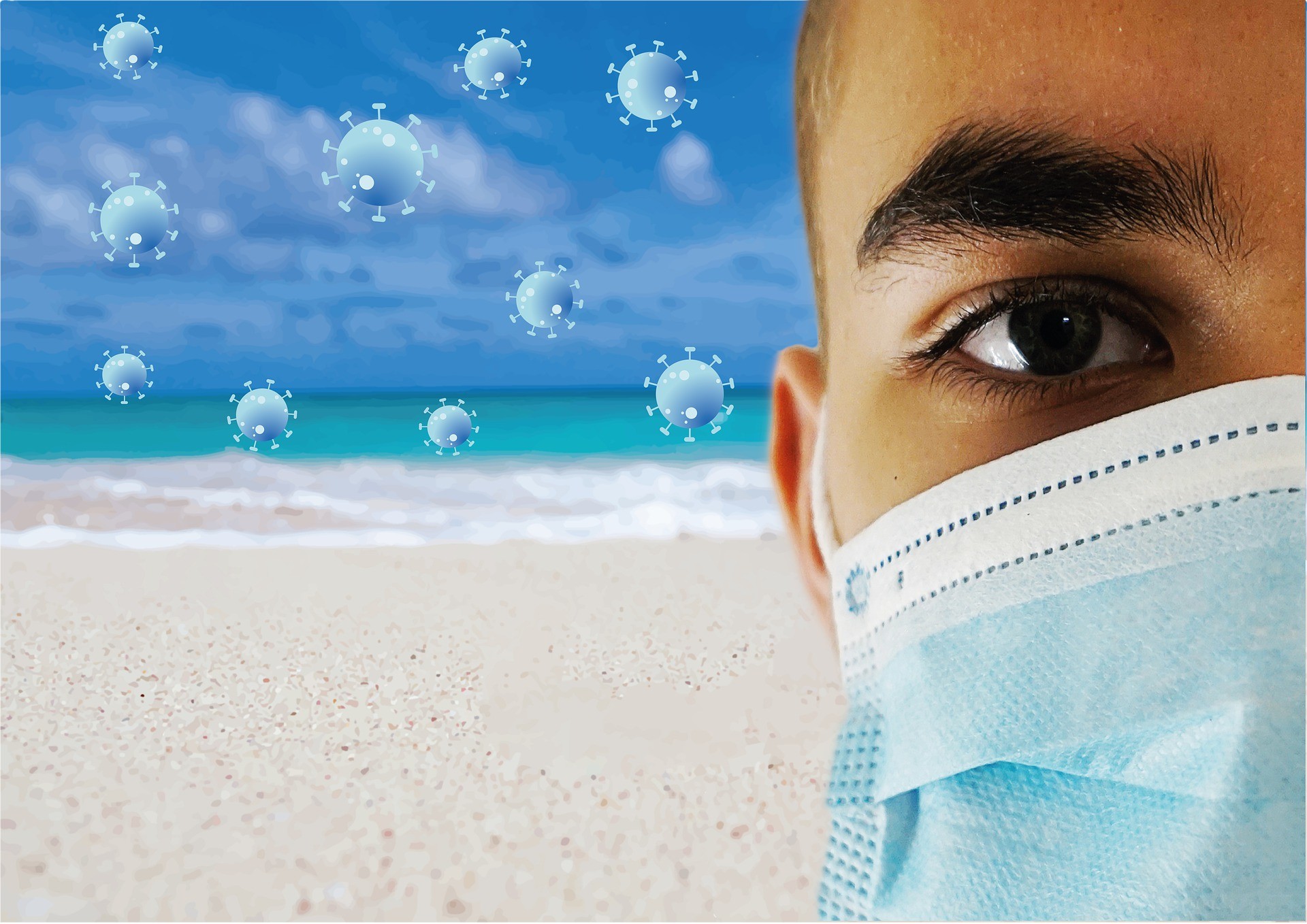 Coronavirus in spiaggia