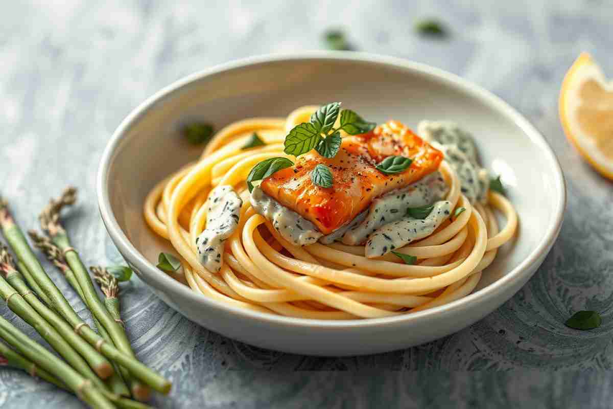 come fare la pasta al salmone e crema di porri