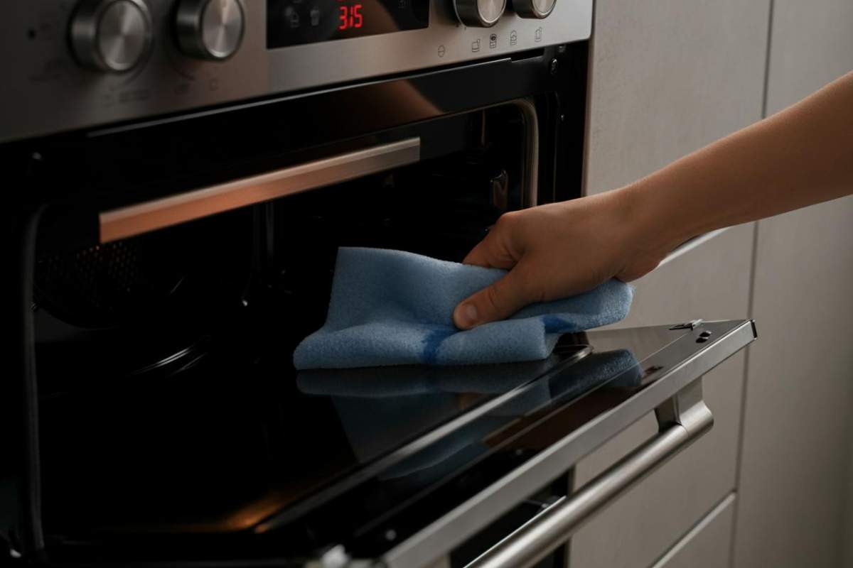 Forno, lo pulisci sempre così ma rischi di contaminare i cibi: solo questo metodo ti salva